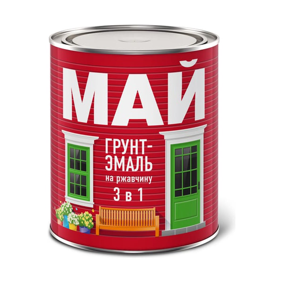 грунт-эмаль 3в1 лакра 0,8л графит