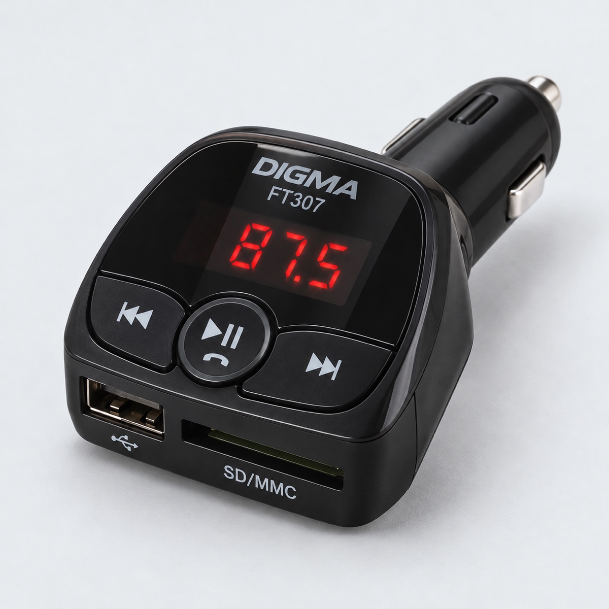 FM-трансмиттер Digma FT307 flashdisk, SD/MMC