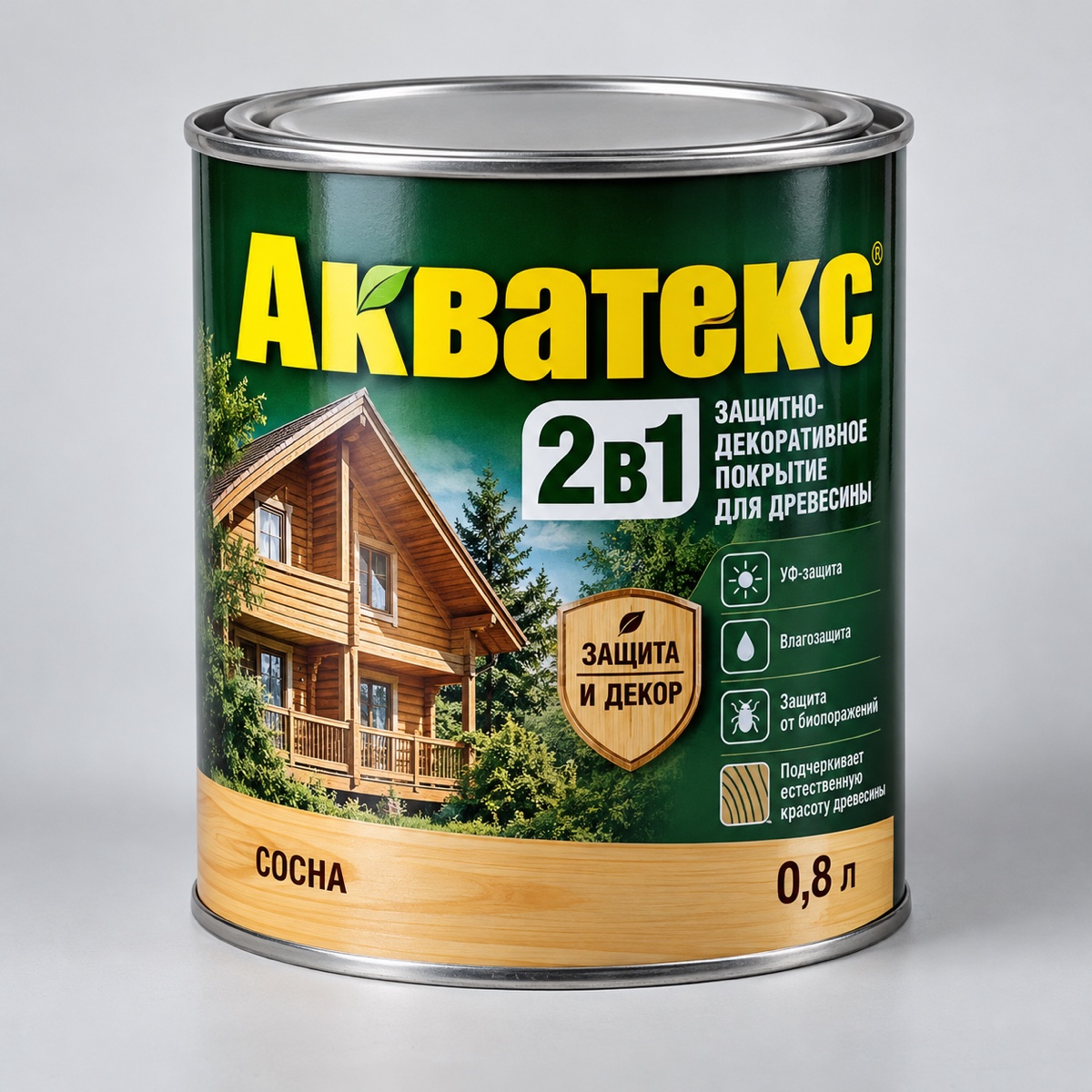 Акватекс 2в1 сосна 0,8л