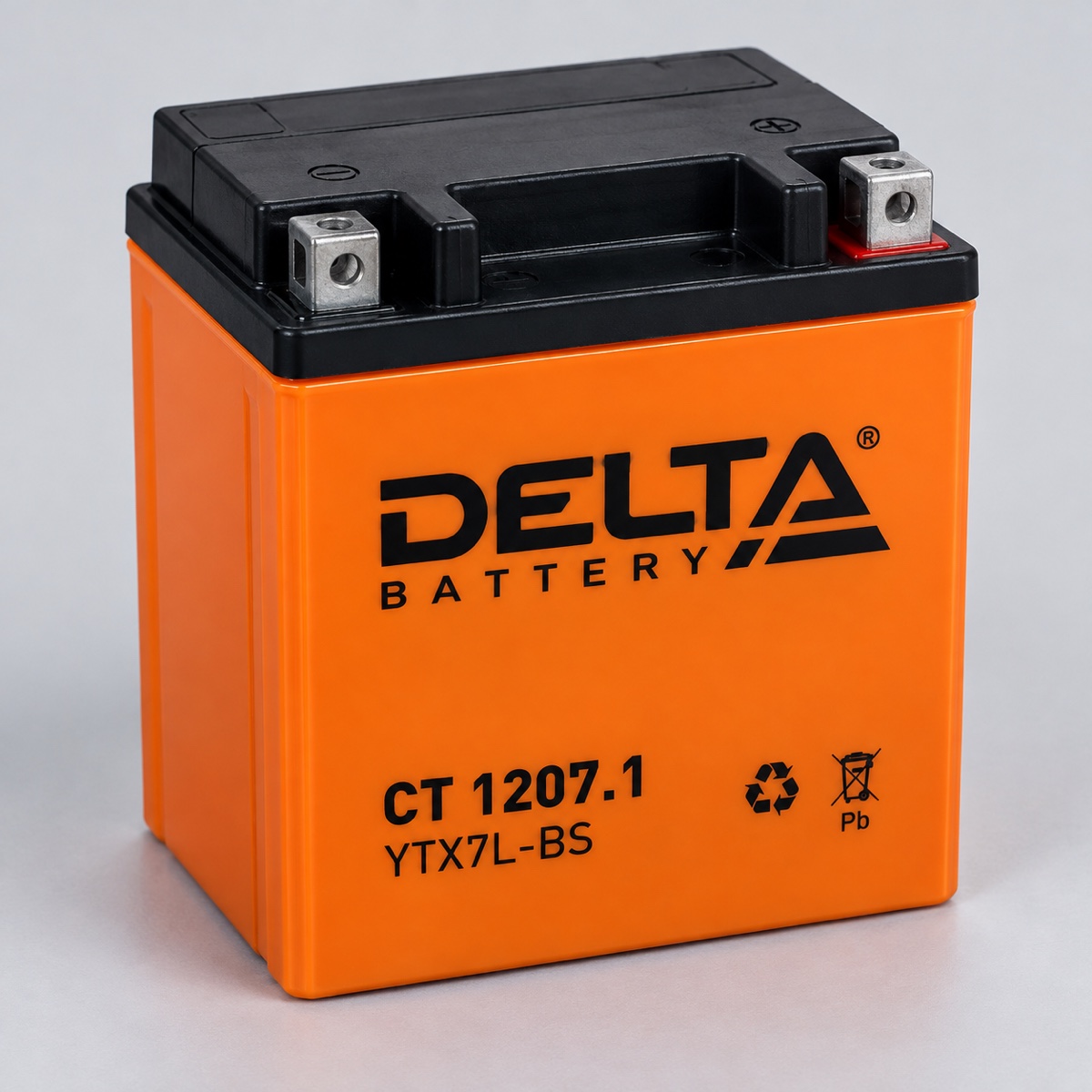 Аккумулятор DELTA CT 7Ач 1207,1 114x71x131 обр/п с/эл YTX7L-BS