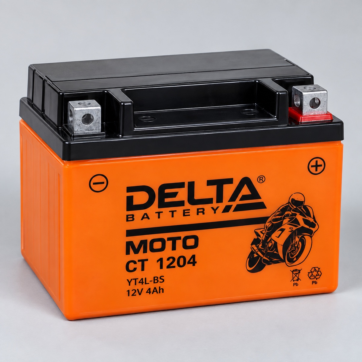 Аккумулятор DELTA MOTO CT 1204 113х70х89 обр/п с/эл YT4L-BS