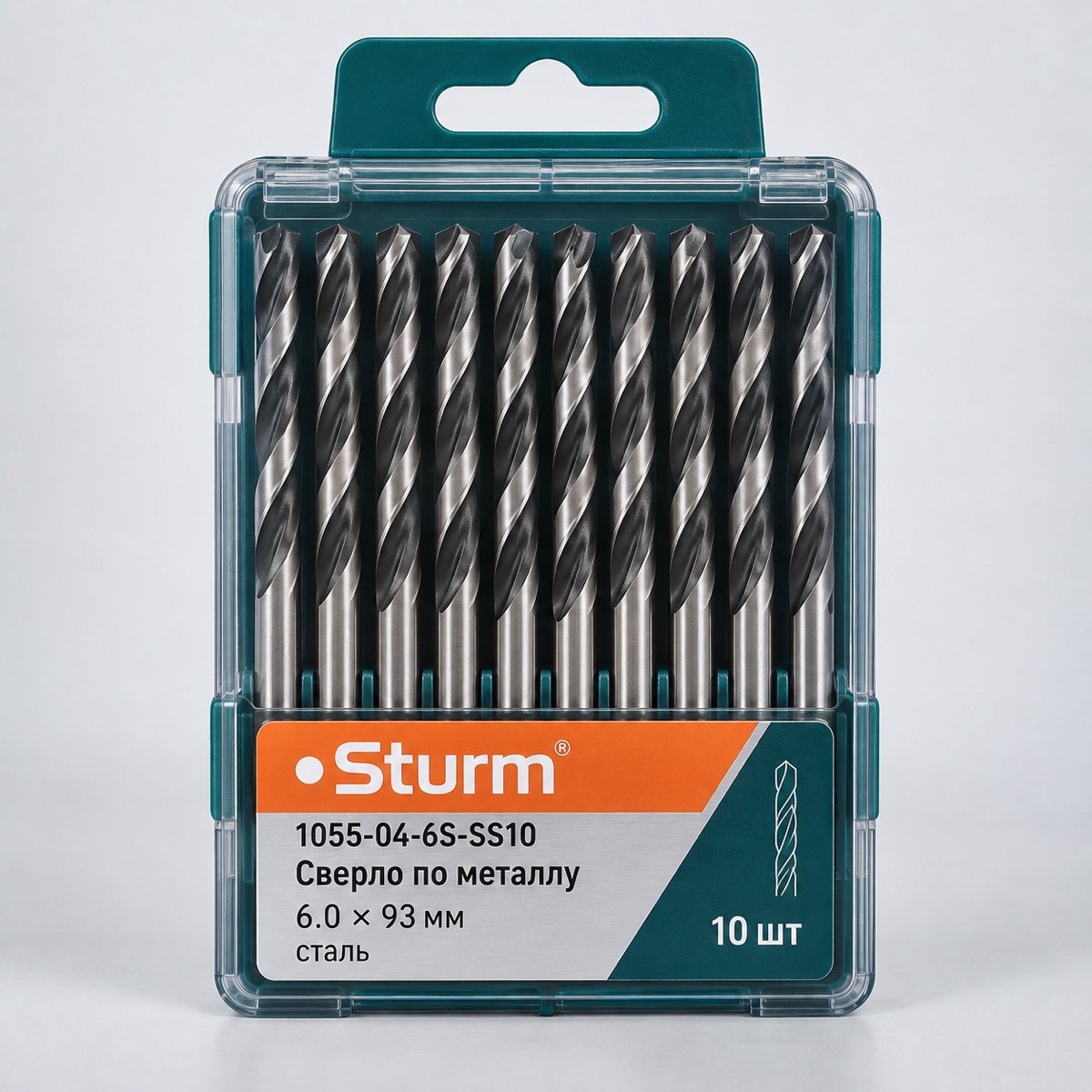 1055-04-6S-SS10 Cверло по металлу Sturm 6.0*93мм сталь 10шт