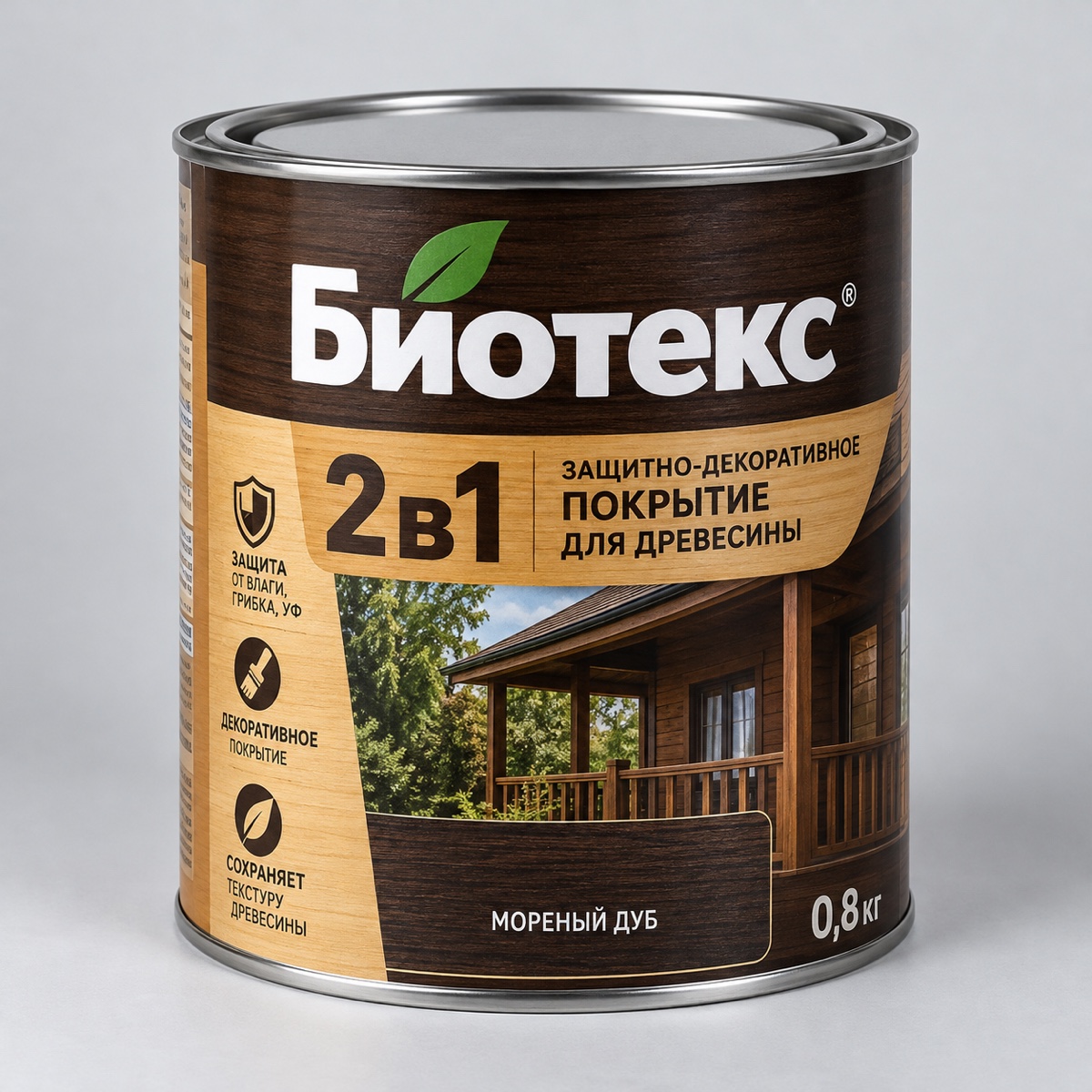 Биотекс 2в1 мореный дуб 0,8 кг